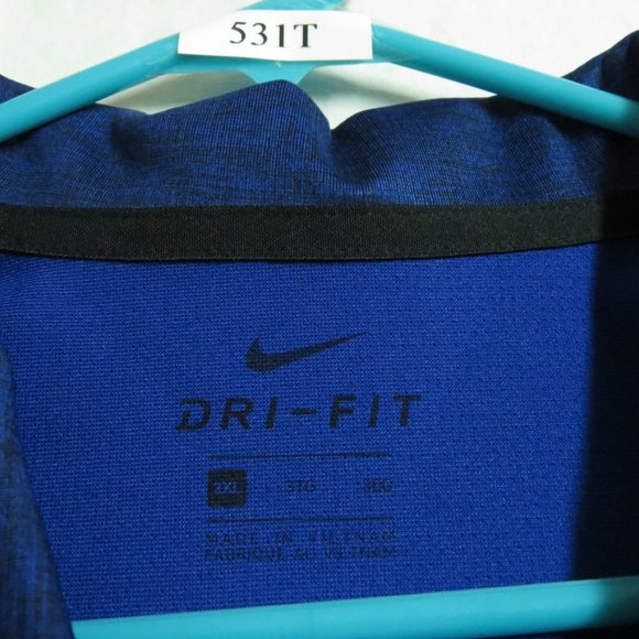 NWOT 3XL Blue Nike Dri-Fit Mens db Polyester #531T Polo Shirt - Picture 4 of 8